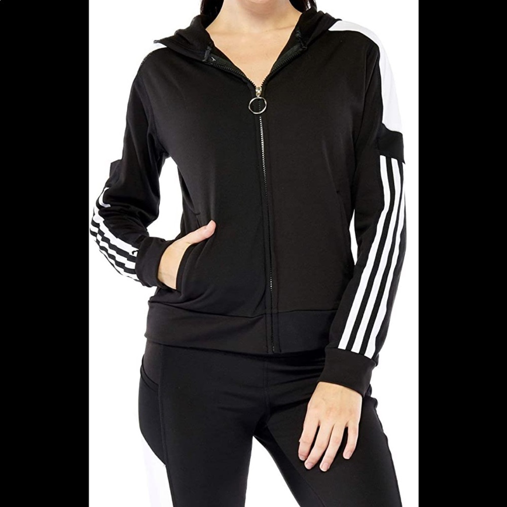 Electric Yoga Track Jacket, fleeced lined.